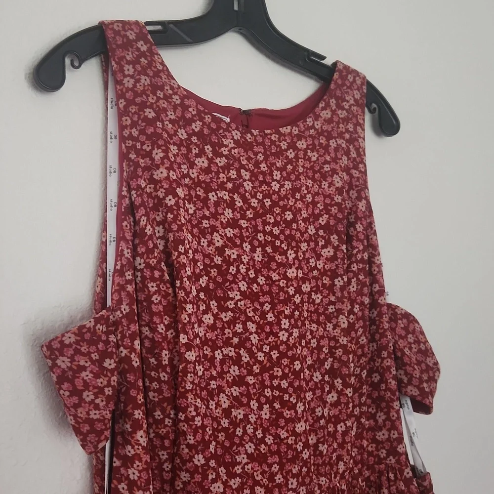 DAVID'S BRIDAL: NWT Floral Printed Chiffon A-Line Dress - Picture 6 of 9